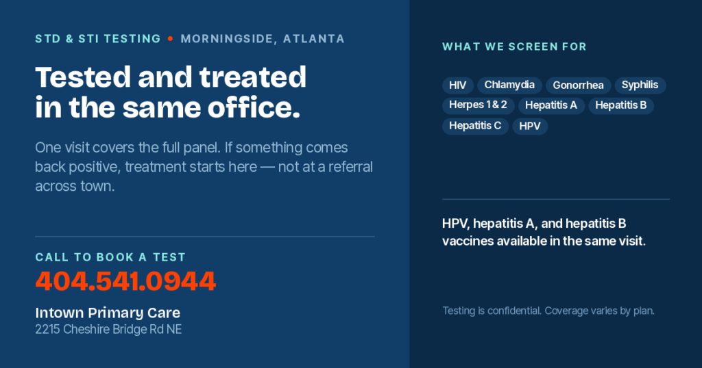 STD & STI testing for sexually transmitted diseases and infections in Atlanta